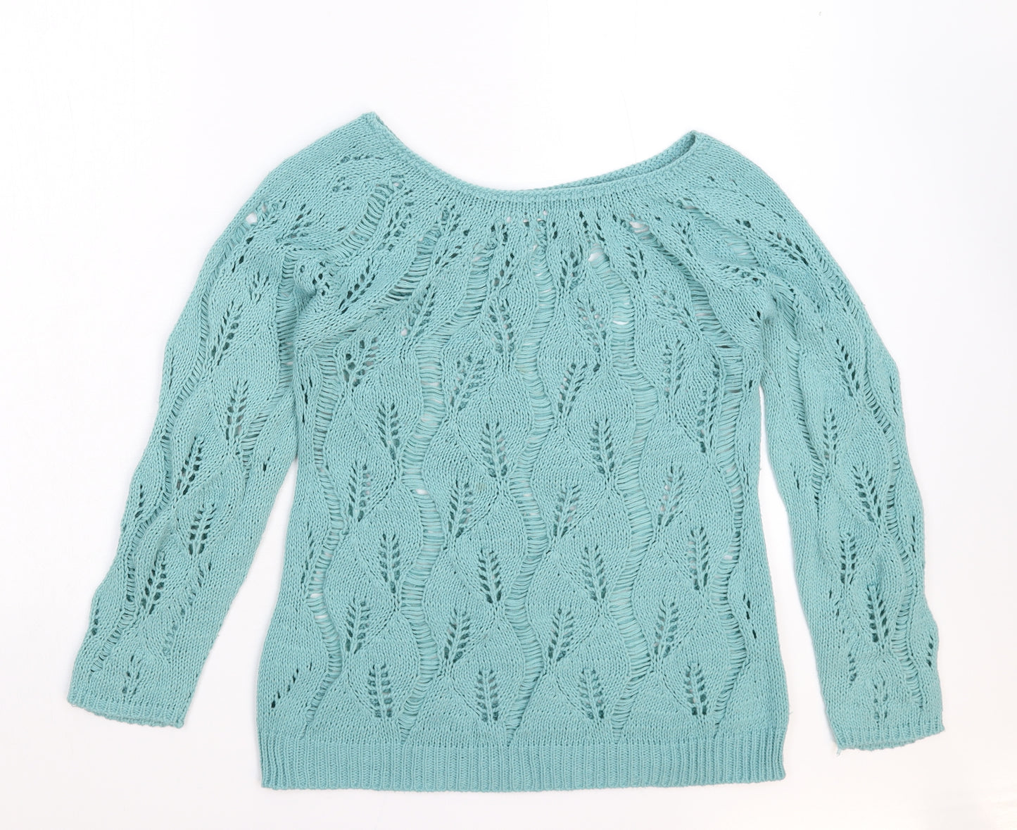 New Look Womens Green  Knit Pullover Jumper Size 12