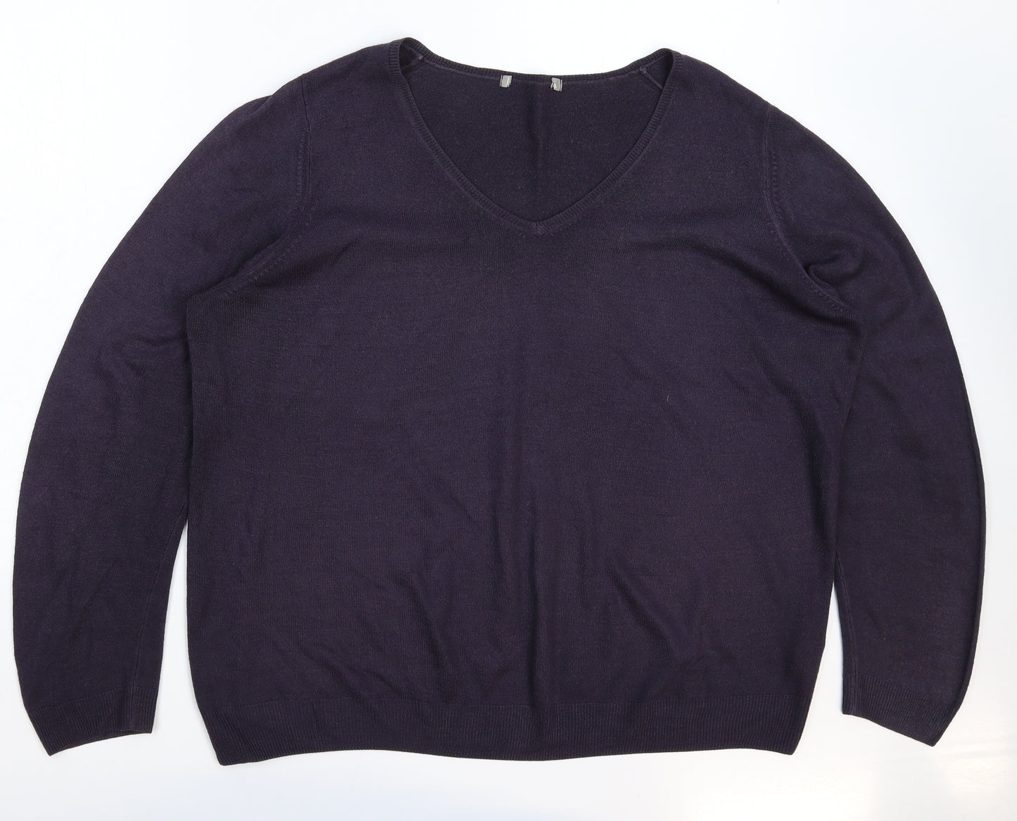 Marks and Spencer Womens Purple  Knit Pullover Jumper Size 20