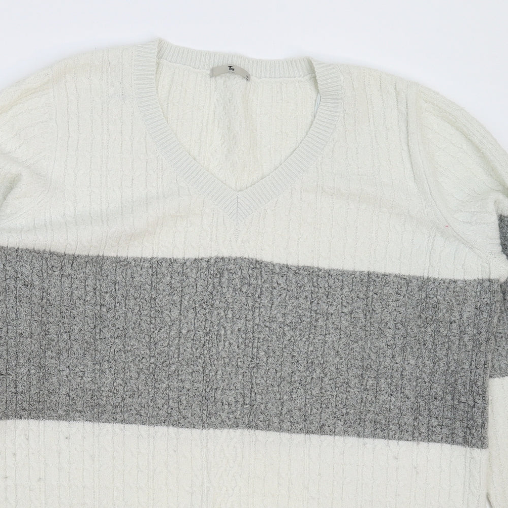 TU Womens Multicoloured  Knit Pullover Jumper Size 18