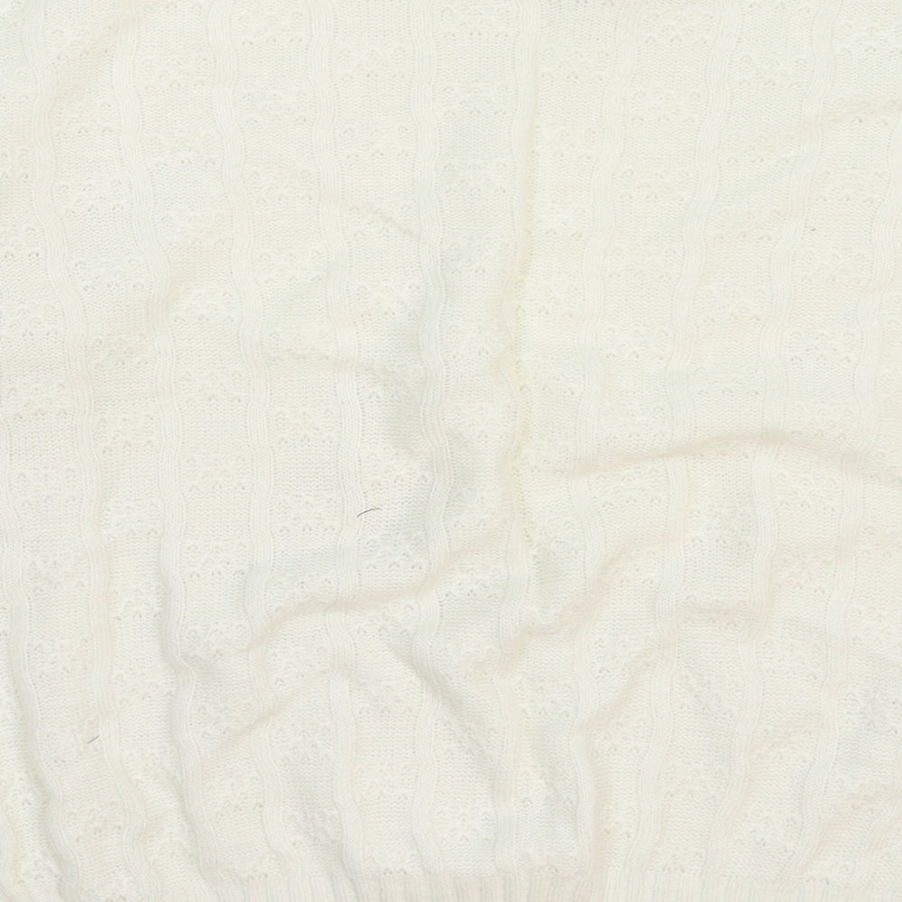 Preworn Womens White  Knit Pullover Jumper Size L