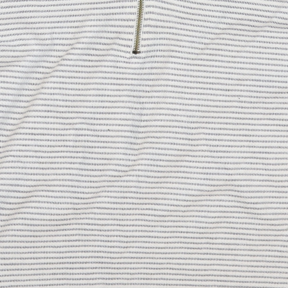 John Lewis Womens White Striped Knit Pullover Jumper Size 12
