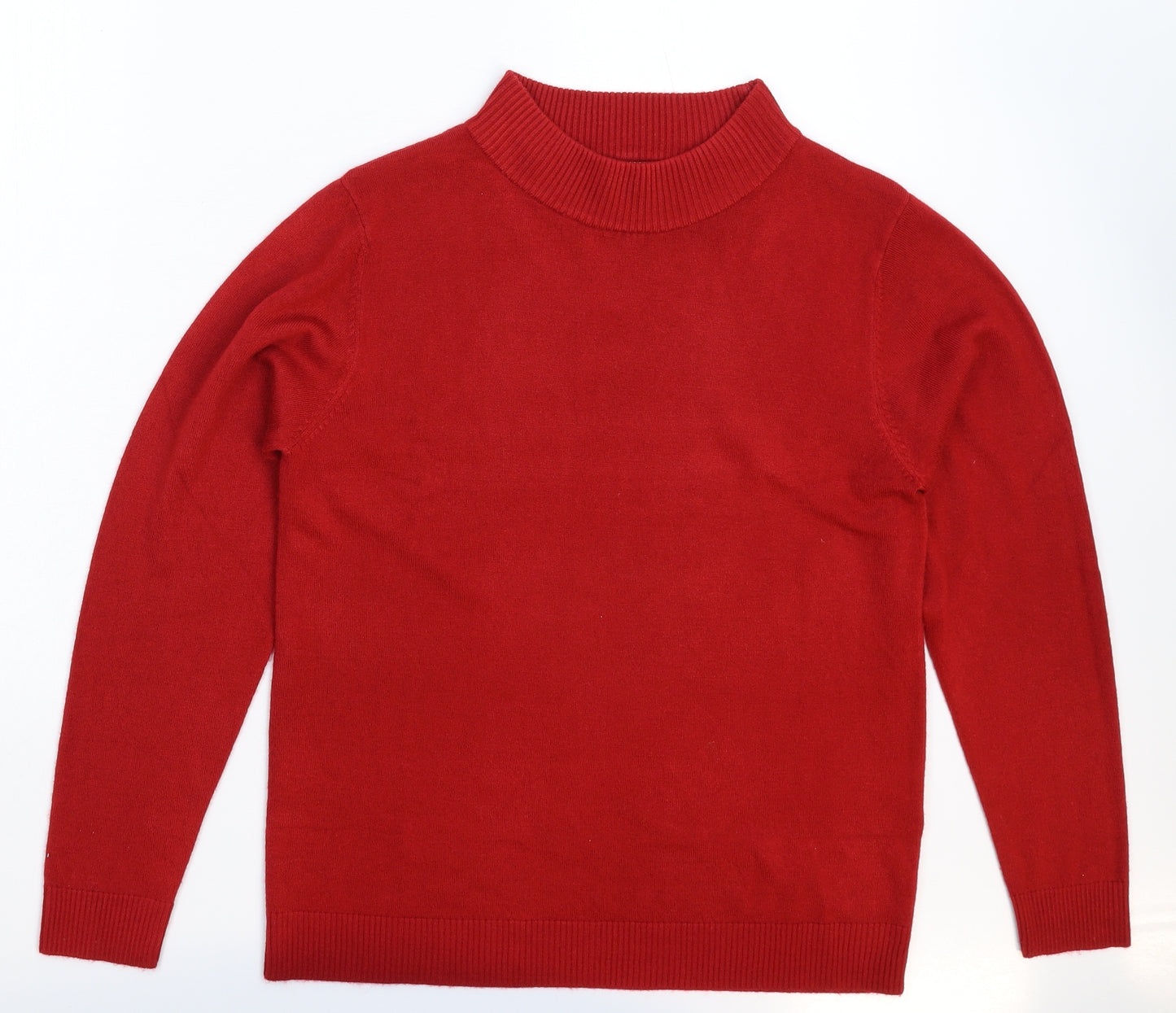Damart Womens Red  Knit Pullover Jumper Size 16