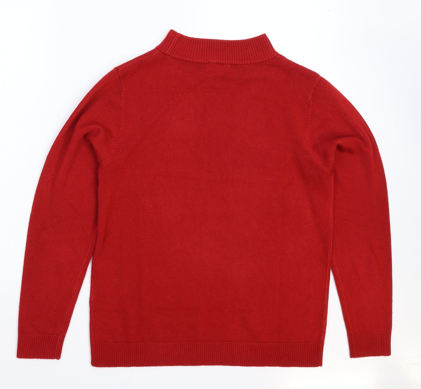 Damart Womens Red  Knit Pullover Jumper Size 16