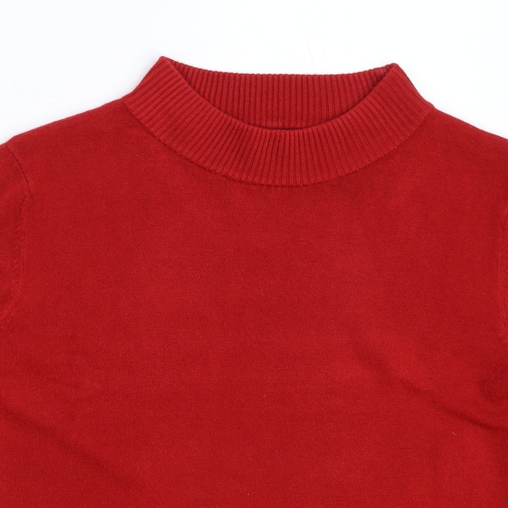 Damart Womens Red  Knit Pullover Jumper Size 16