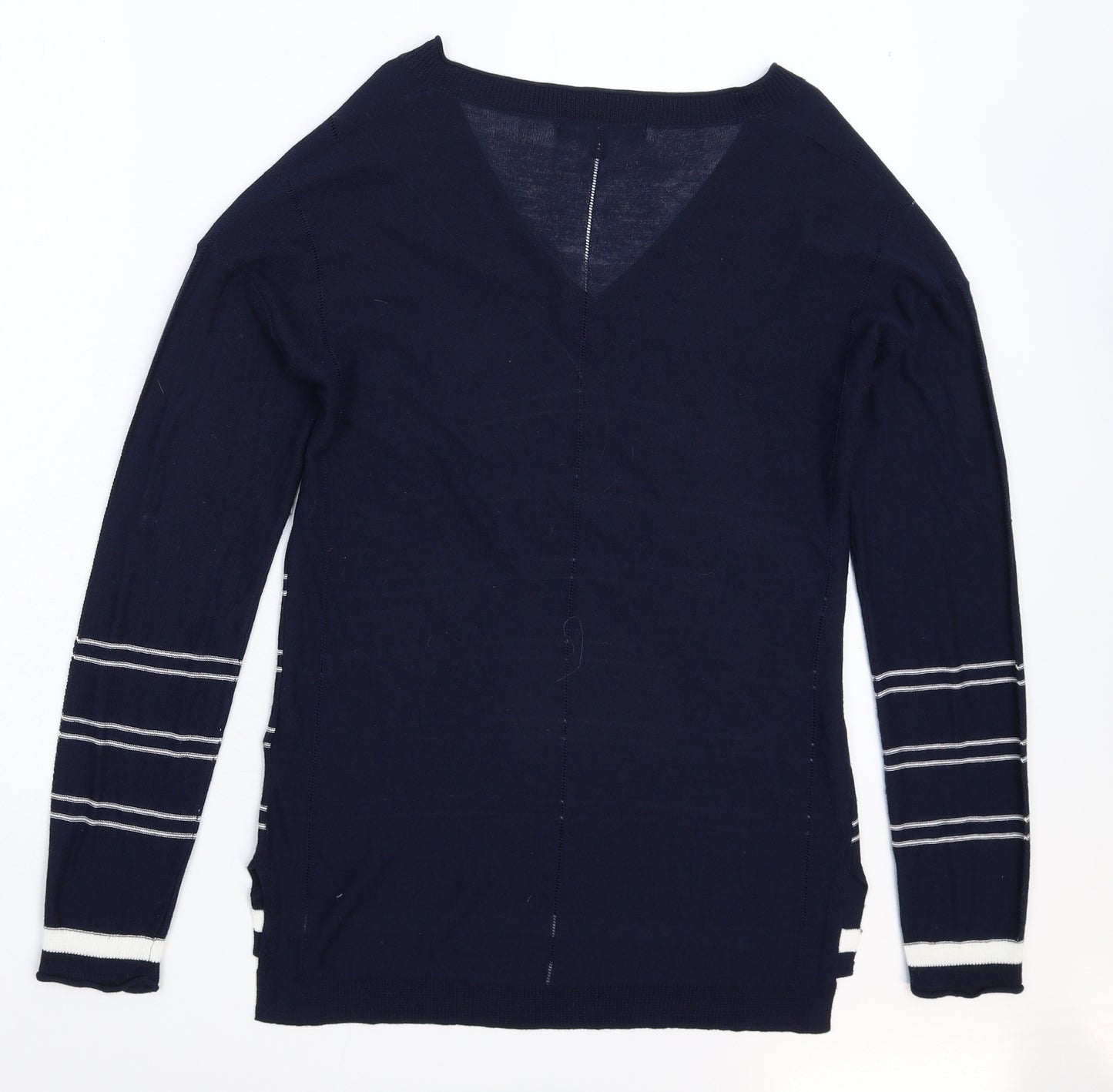 NEXT Womens Blue Striped Knit Pullover Jumper Size 10