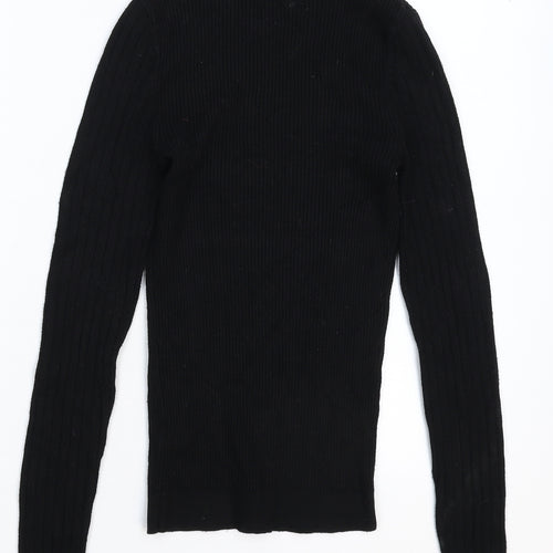 New Look Womens Black  Knit Pullover Jumper Size 8