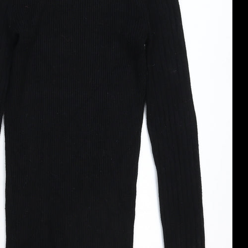 New Look Womens Black  Knit Pullover Jumper Size 8