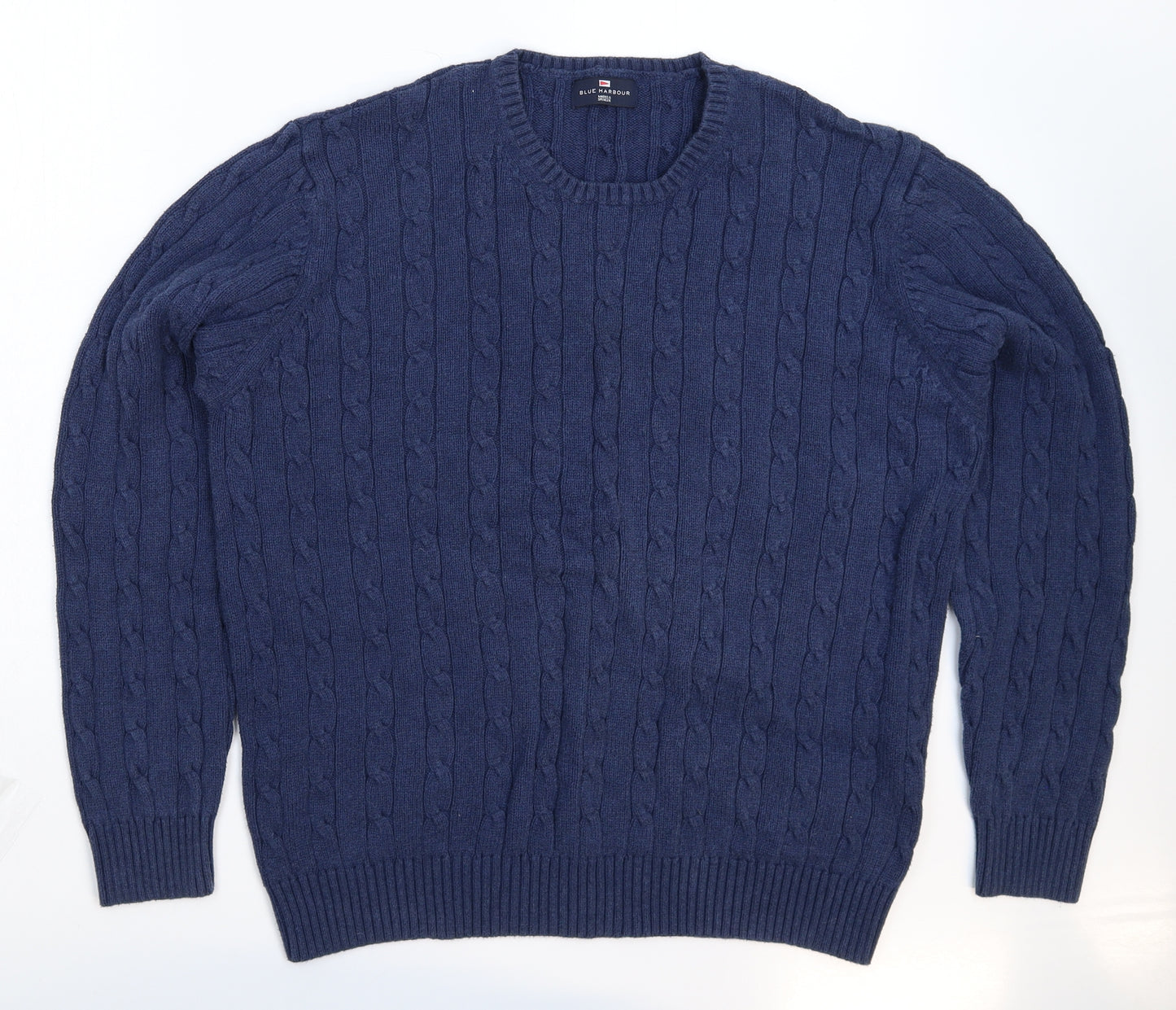 Blue Harbour Mens Blue  Knit Pullover Jumper Size L