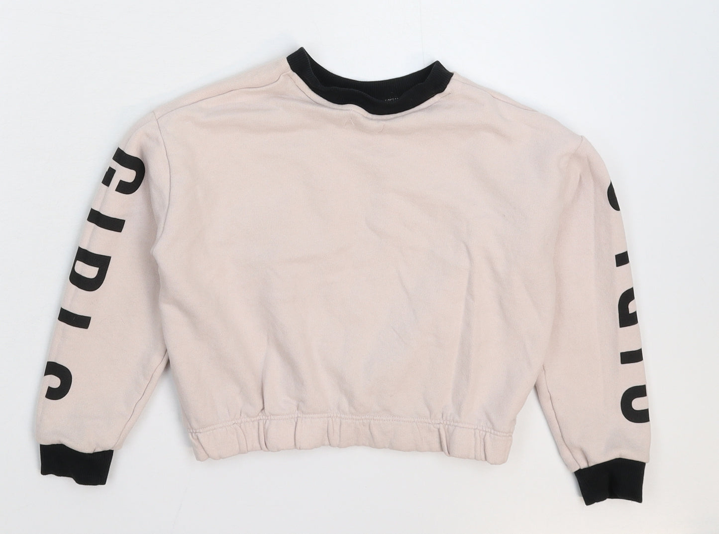 River Island Girls Pink   Pullover Sweatshirt Size 7-8 Years