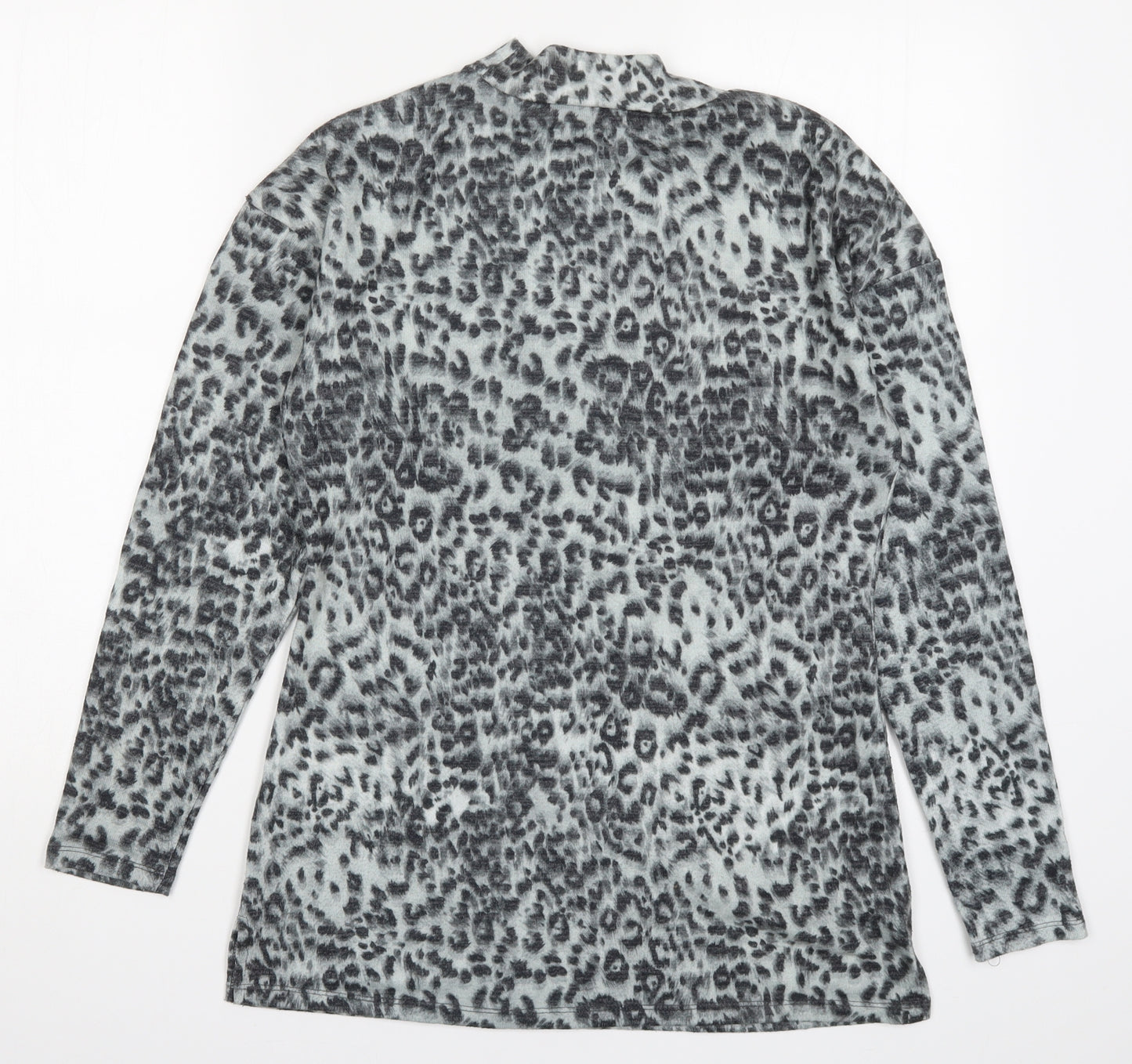 Pep&Co Womens Grey Animal Print  Basic T-Shirt Size 8