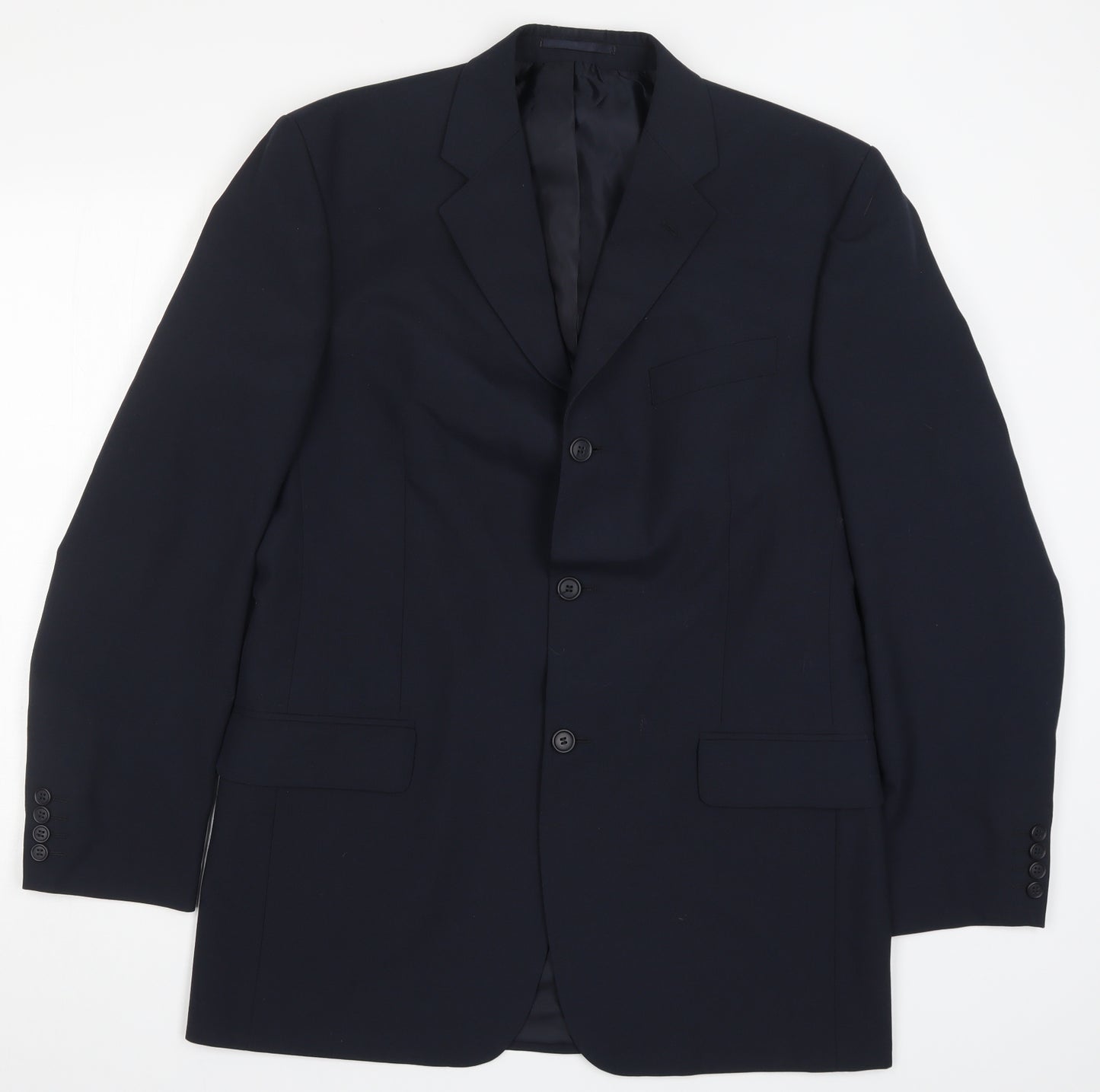 Pinstripe Mens Blue   Jacket Suit Jacket Size 40