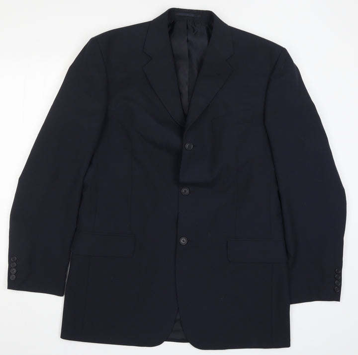 Pinstripe Mens Blue   Jacket Suit Jacket Size 40