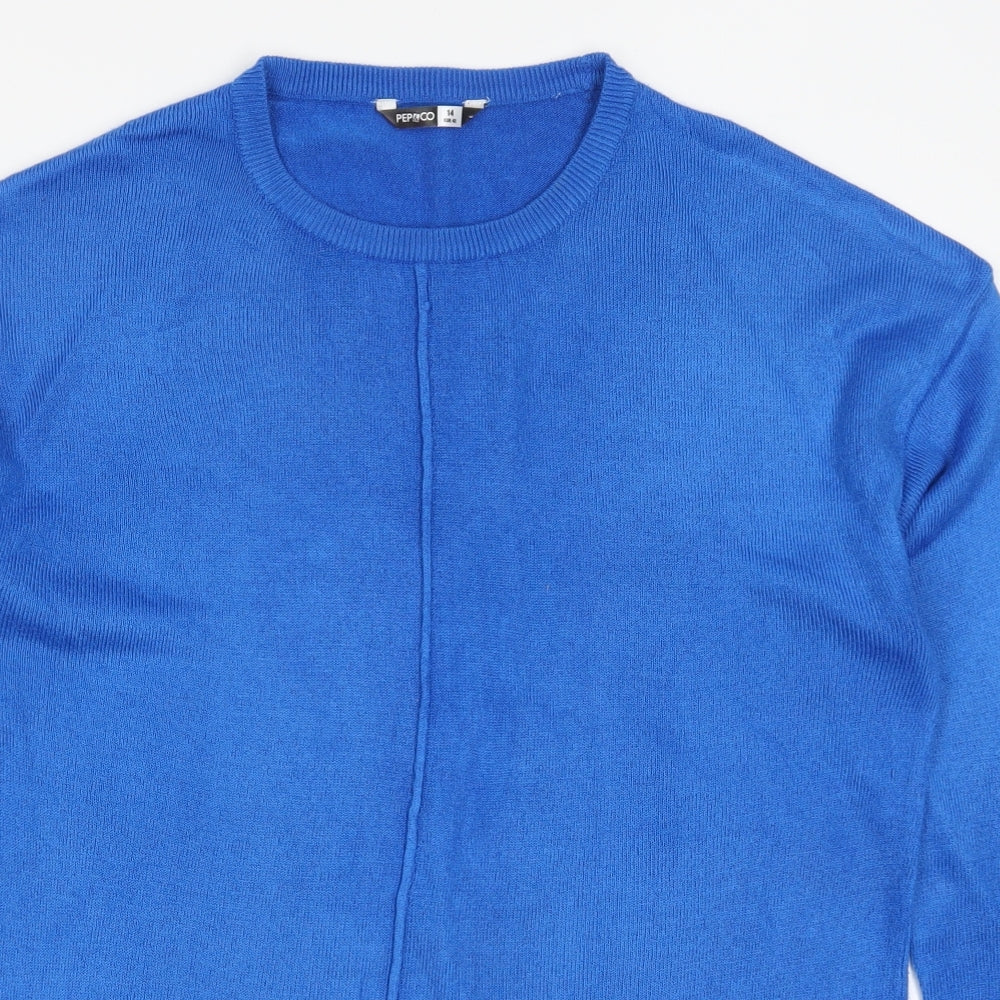 Pep&Co Womens Blue  Knit Shrug Jumper Size 14