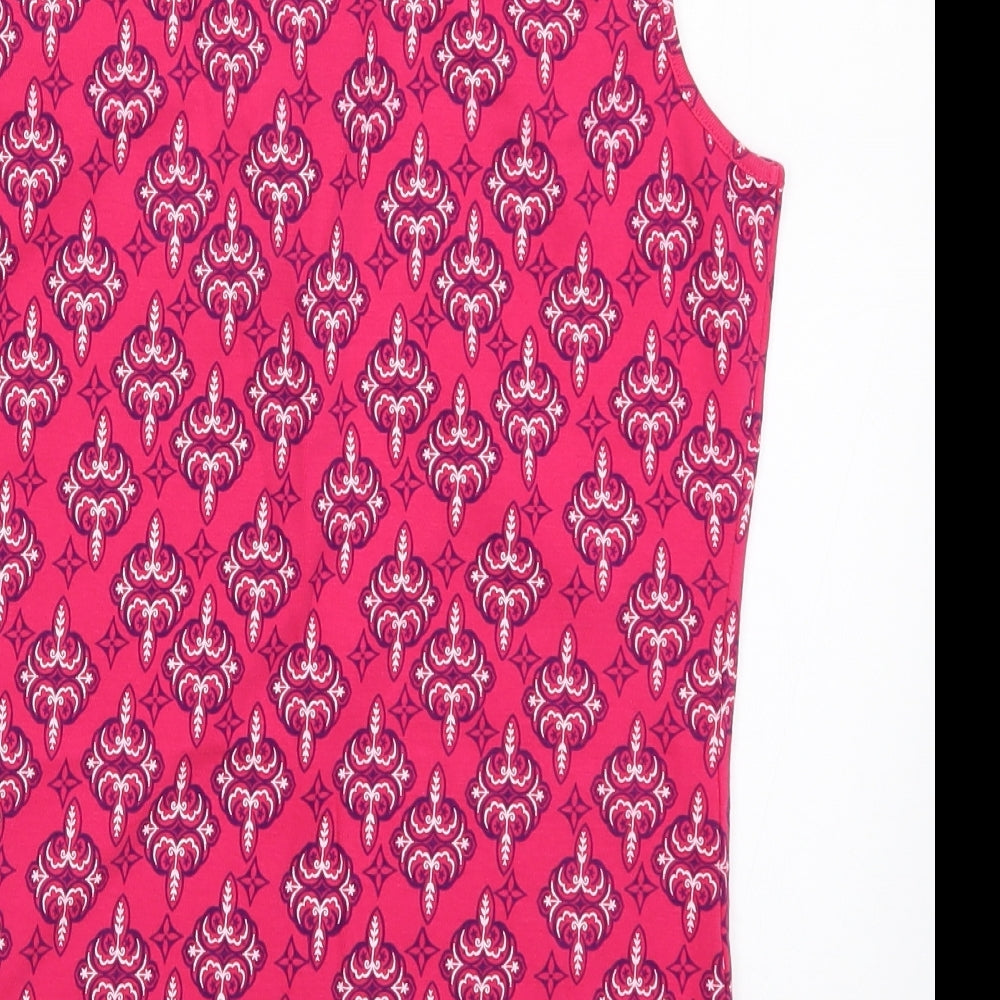 Debenhams Womens Pink Geometric  Basic Tank Size 14