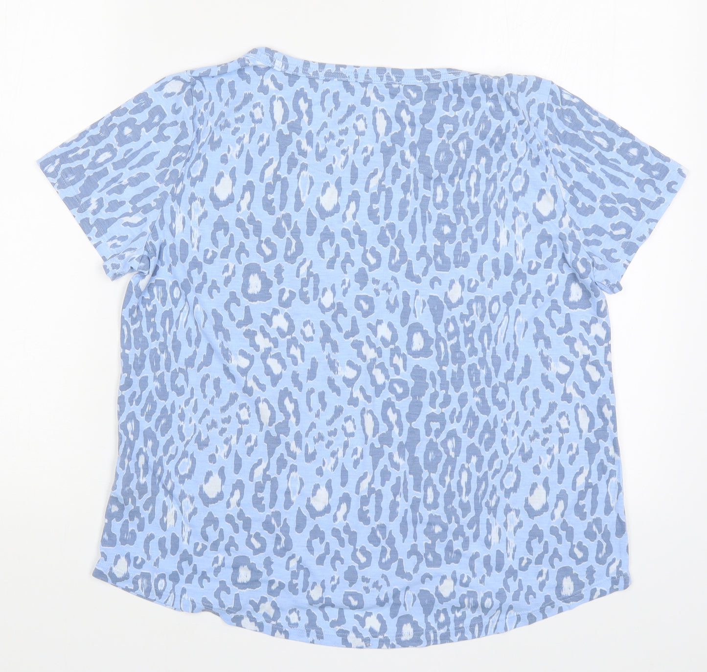Marks and Spencer Womens Blue Animal Print  Basic T-Shirt Size 12