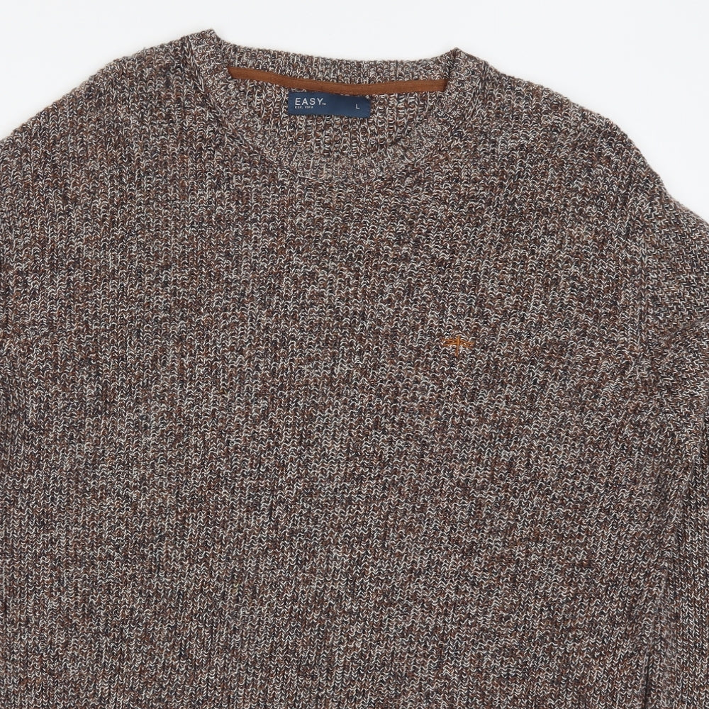 Matalan Mens Brown  Knit Pullover Jumper Size L