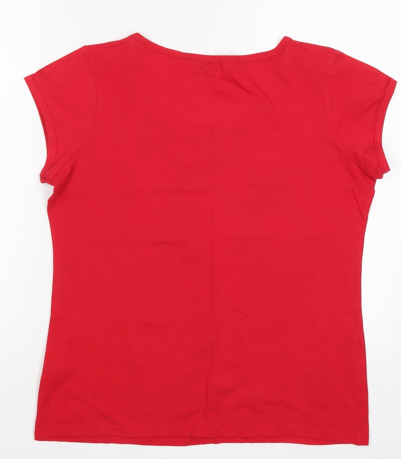 New Look Womens Red   Basic T-Shirt Size 14  - Pop Art Girls Stars
