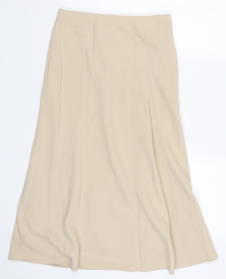Preworn Womens Beige A-Line Skirt Size 30 in