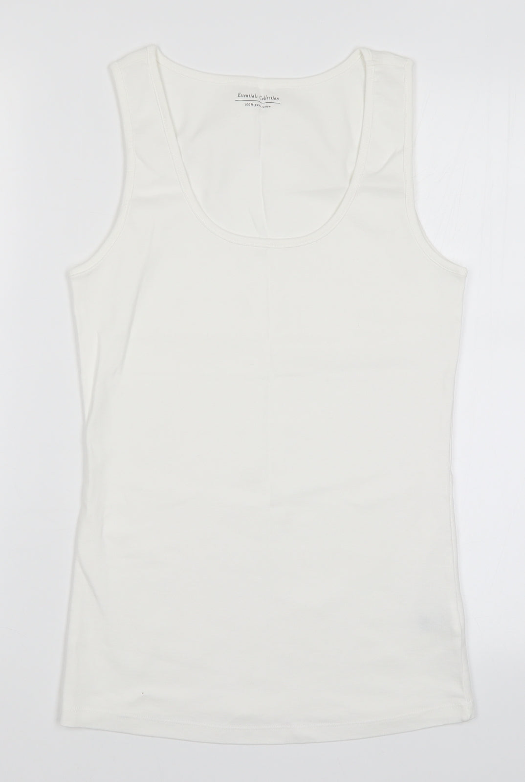 Marks and Spencer Womens White   Basic Tank Size 14