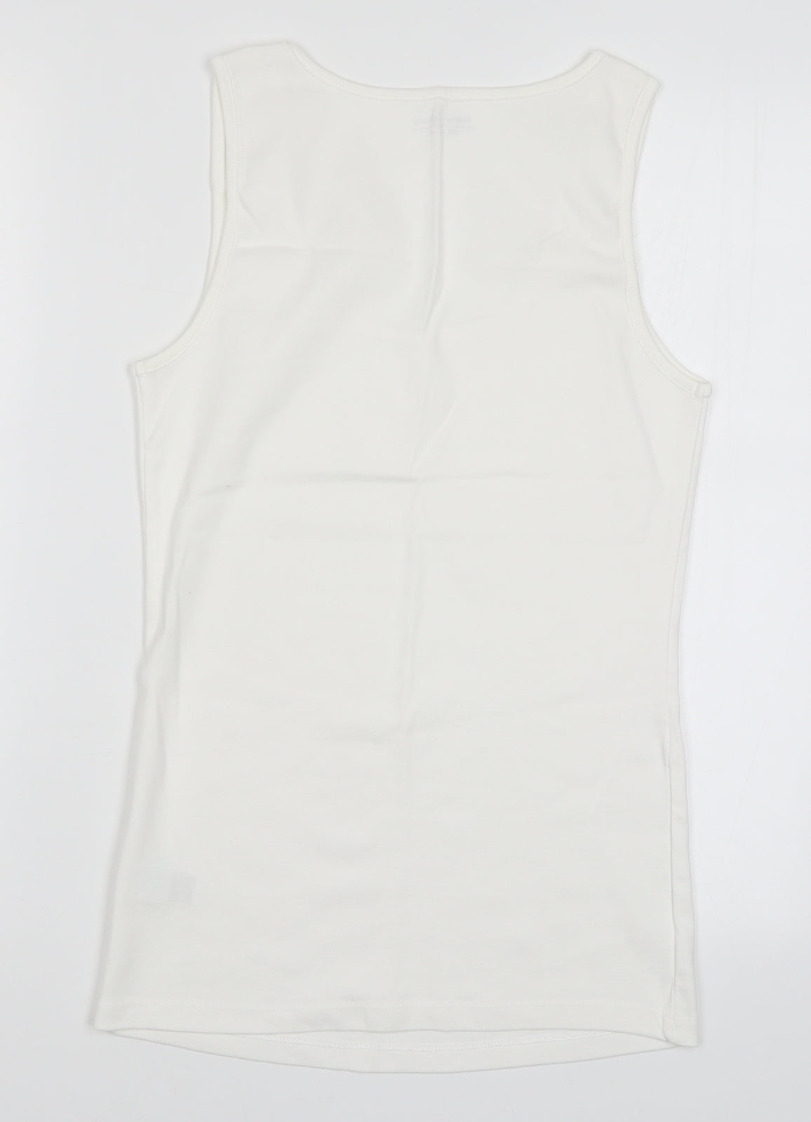 Marks and Spencer Womens White   Basic Tank Size 14