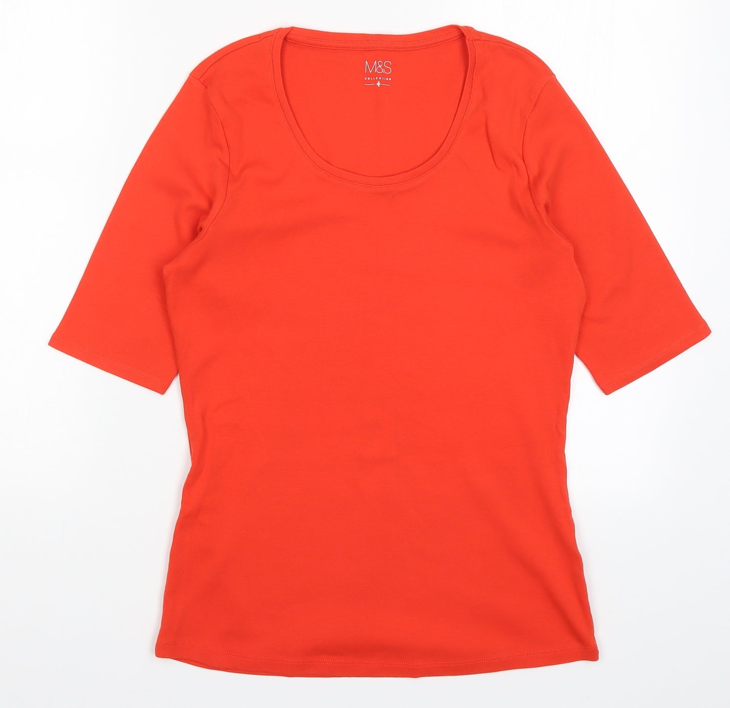 Marks and Spencer Womens Orange   Basic T-Shirt Size 14