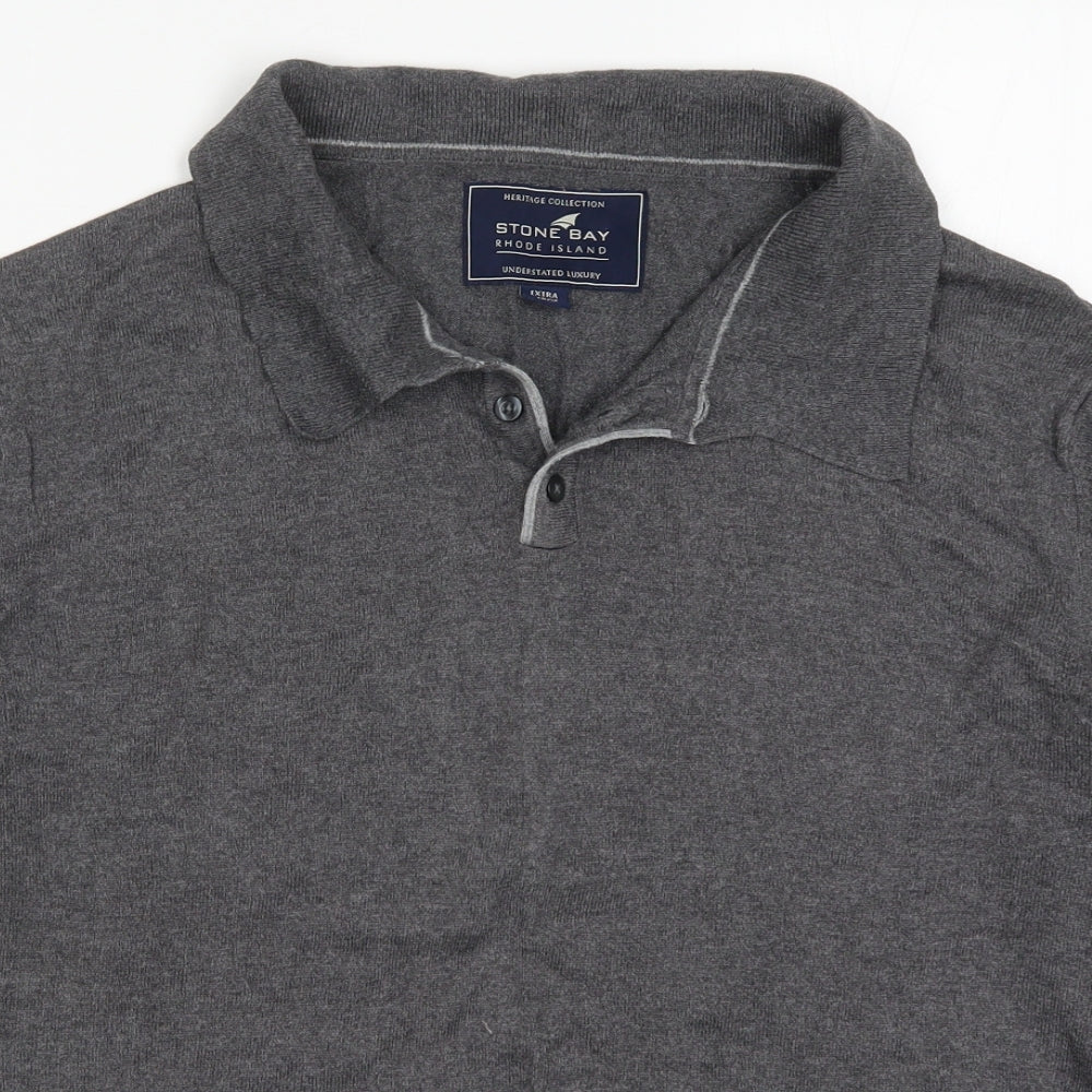 Stone Bay Mens Grey    Polo Size XL