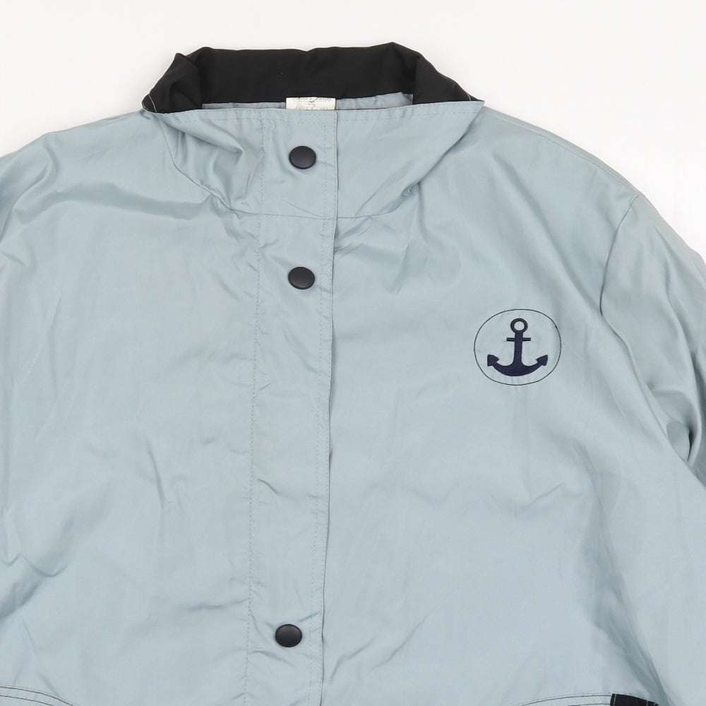 Anne De Lancay Womens Blue   Jacket Coat Size L  - Anchor