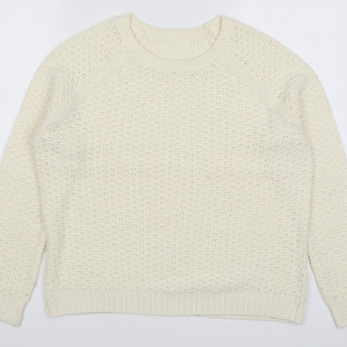 Matalan Womens Ivory  Knit Pullover Jumper Size S