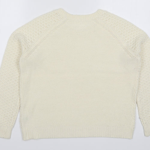 Matalan Womens Ivory  Knit Pullover Jumper Size S