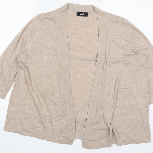 Wallis Womens Beige  Knit Cardigan Jumper Size L