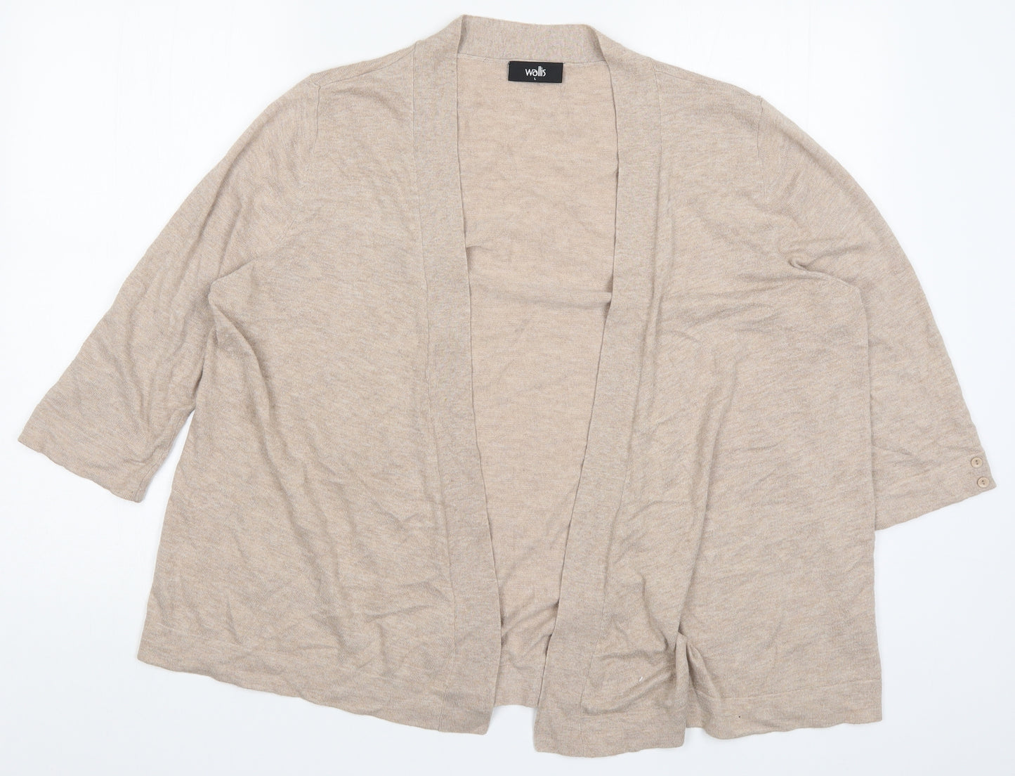 Wallis Womens Beige  Knit Cardigan Jumper Size L