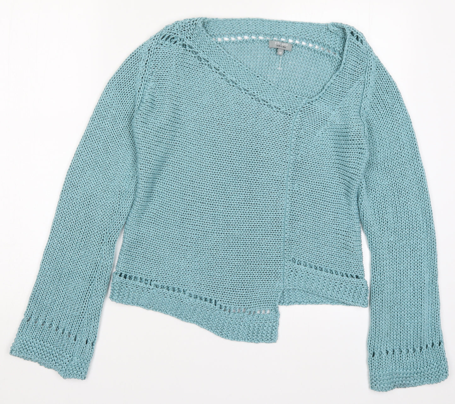 Per Una Womens Blue  Knit Pullover Jumper Size M