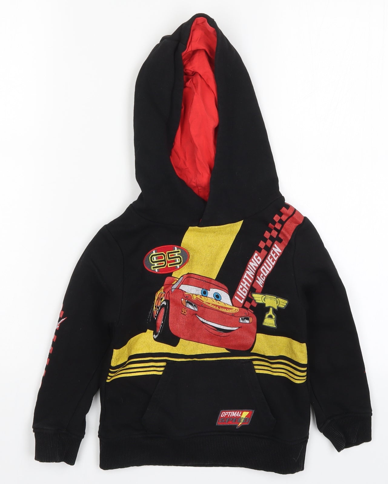 Preworn Boys Black   Pullover Hoodie Size 4 Years  - Lightning McQueen