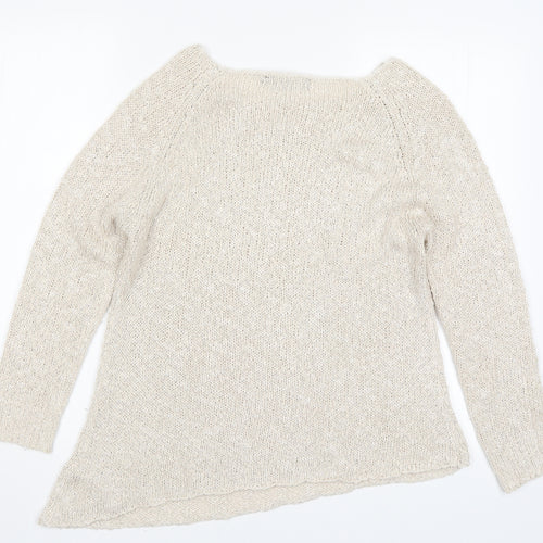 New Lok Womens Beige  Knit Pullover Jumper Size 8