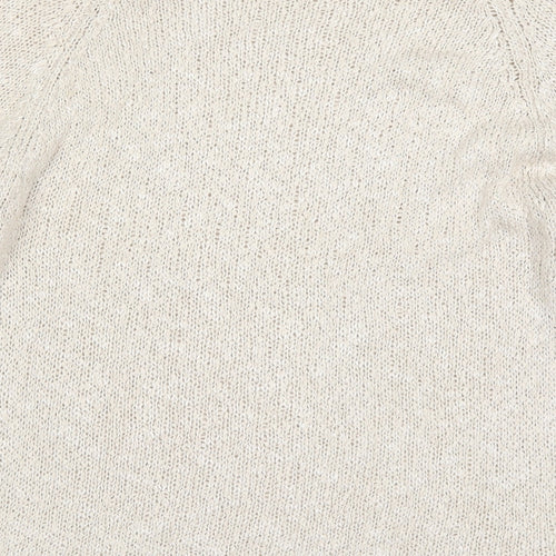 New Lok Womens Beige  Knit Pullover Jumper Size 8