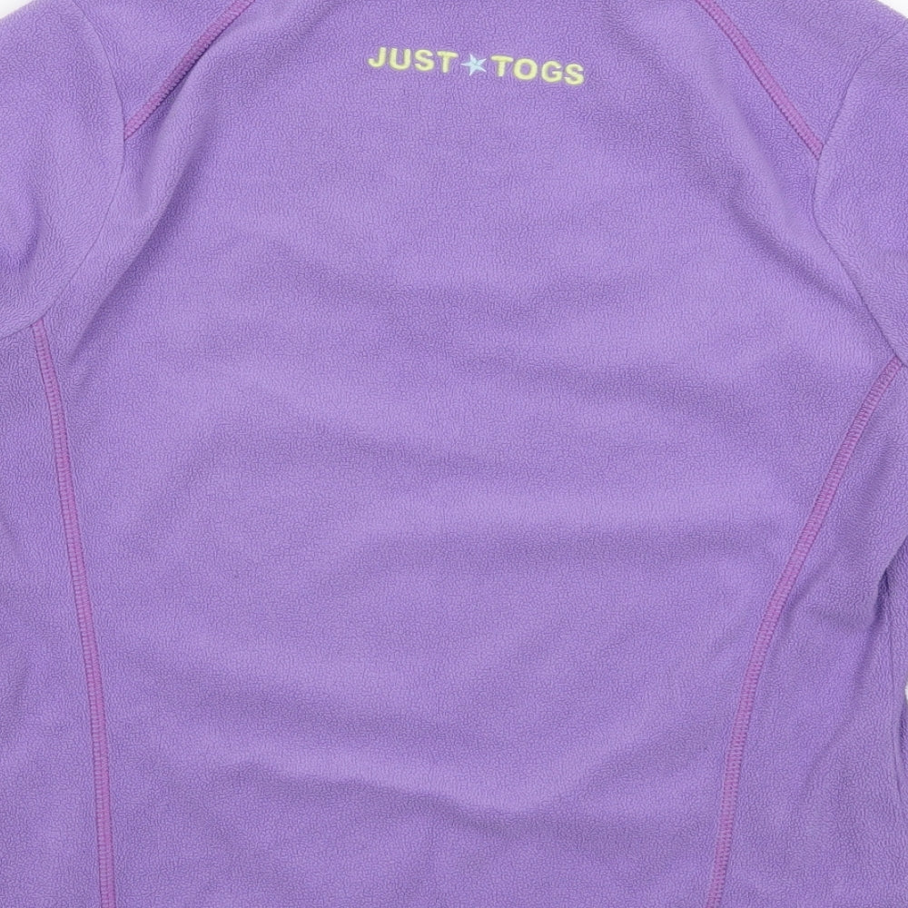 Just Togs Womens Purple  Fleece Jacket  Size 8