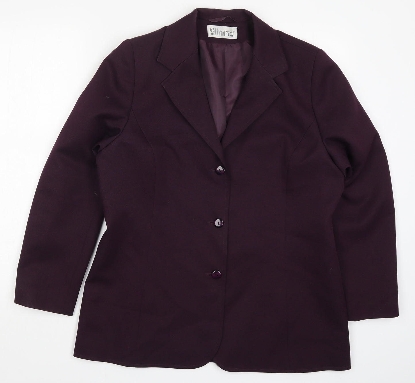 Slimma Womens Purple   Jacket Suit Jacket Size 16