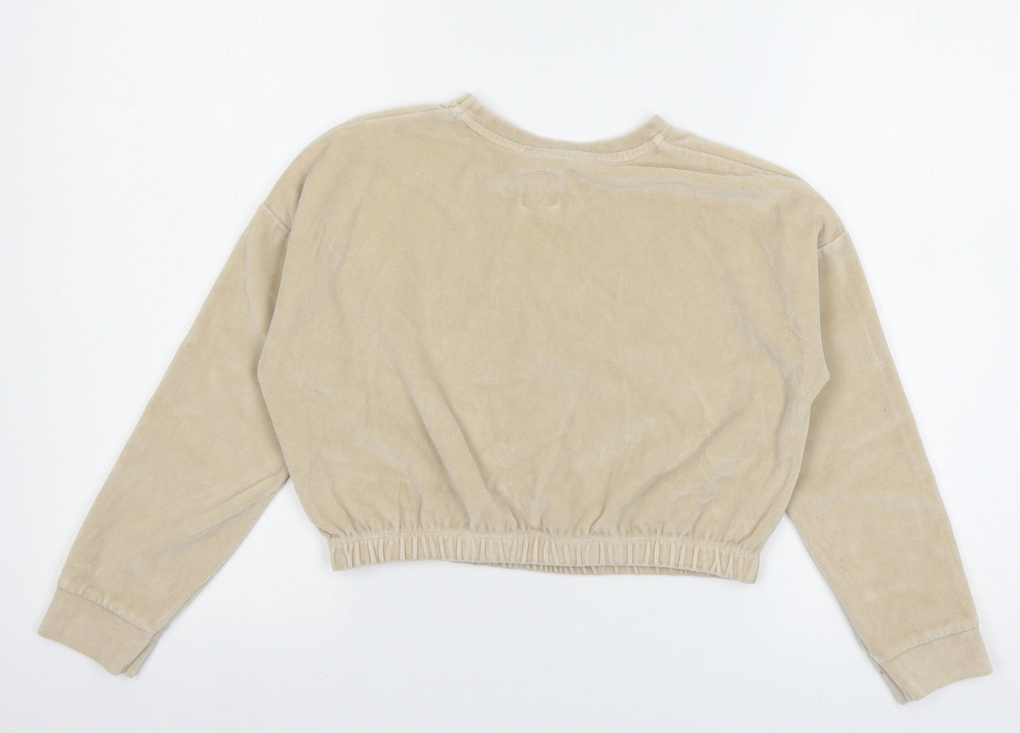 George Girls Beige  Velvet Pullover Sweatshirt Size 8-9 Years  - Merry Christmas