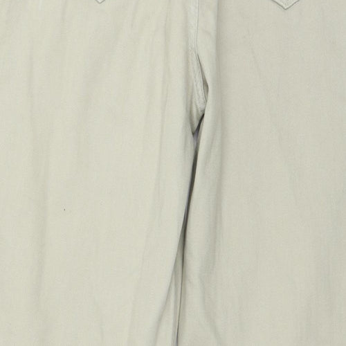 PRETTYLITTLETHING Womens Beige  Denim Straight Jeans Size 10 L29 in