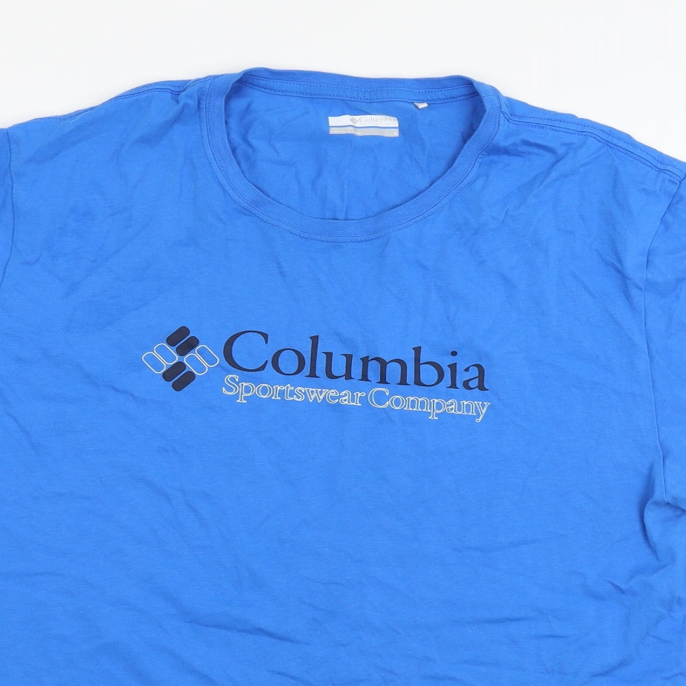 Columbia Mens Blue  Jersey  T-Shirt Size L