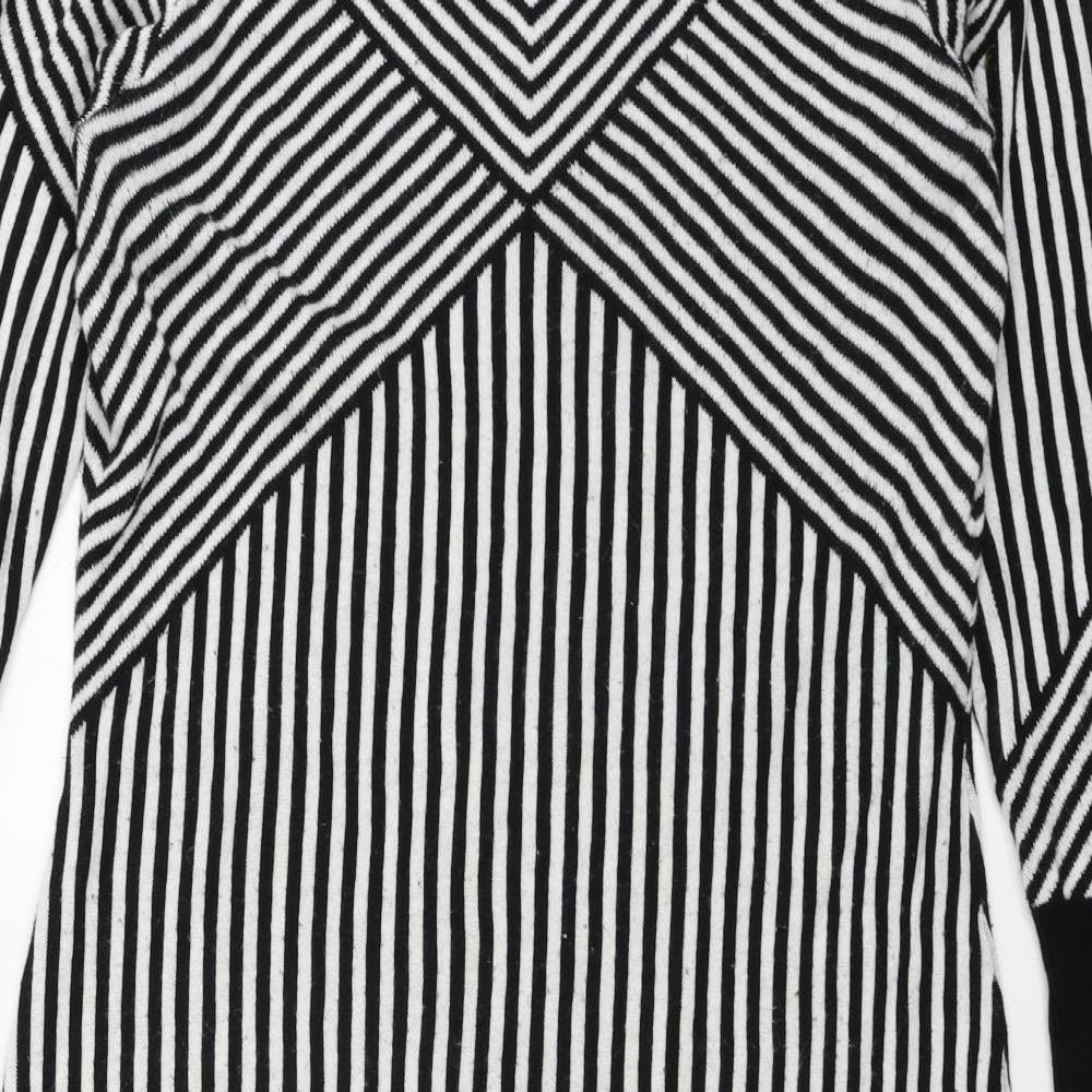 COERICION Womens Grey Striped Knit Jumper Dress  Size L