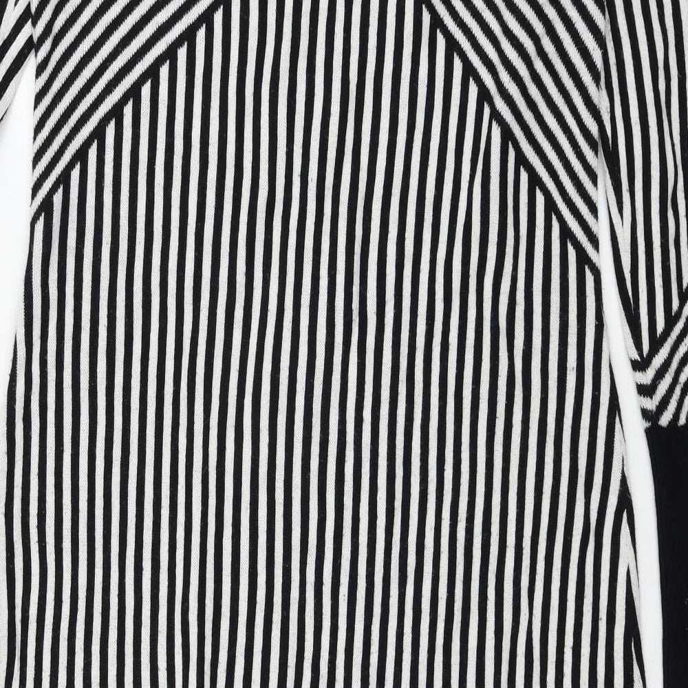 COERICION Womens Grey Striped Knit Jumper Dress  Size L