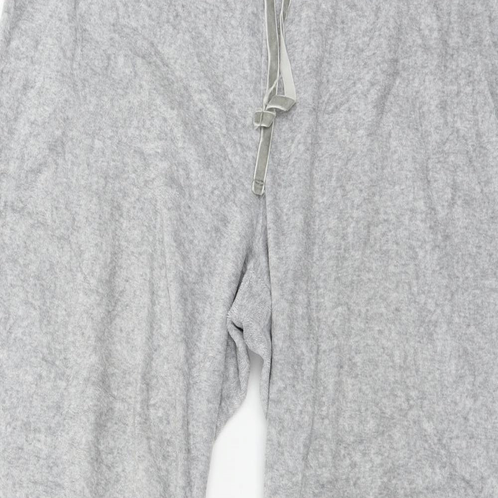 Marks Womens Grey  Velour Jogger Trousers Size 14 L24 in