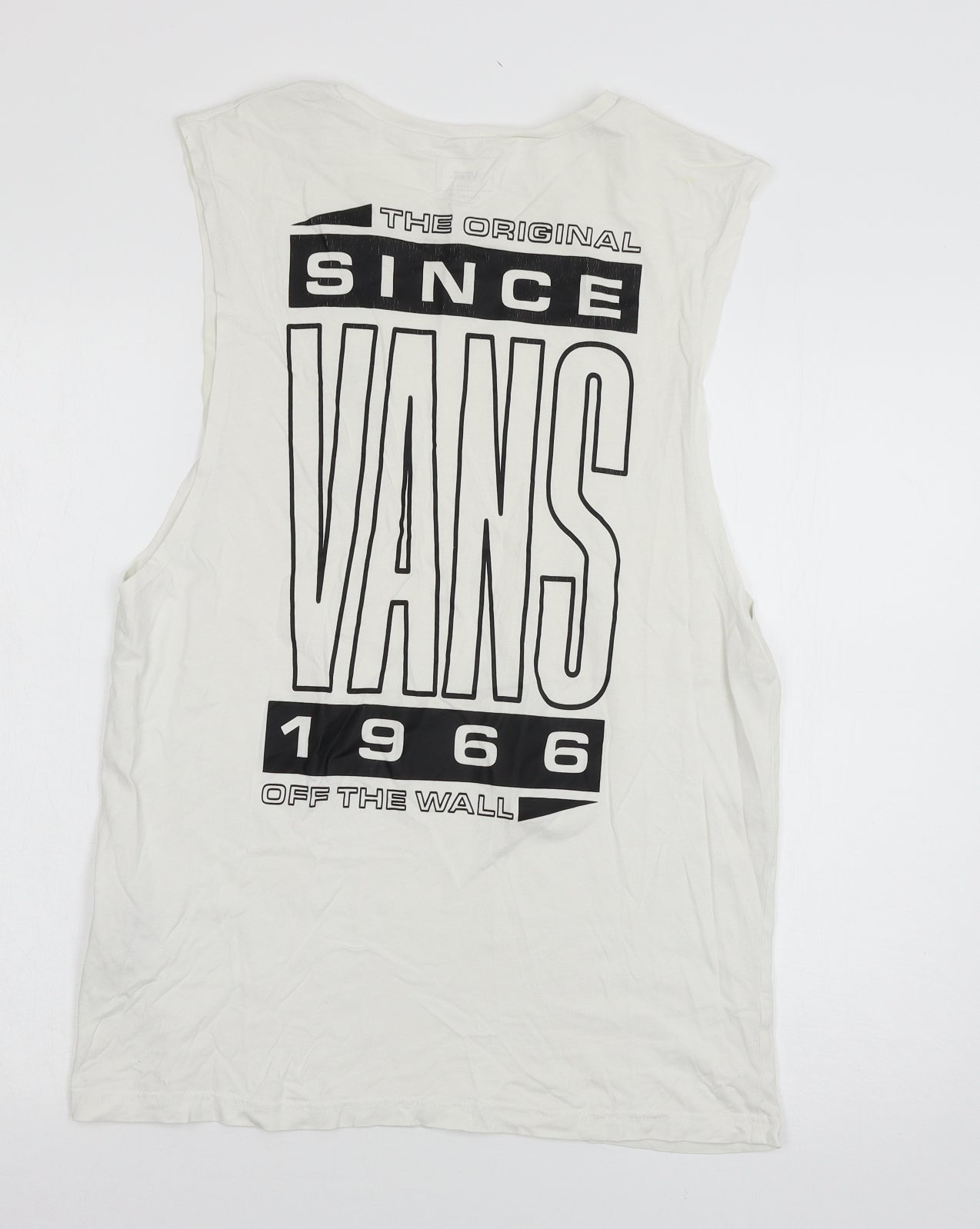 VANS Mens White  Jersey  T-Shirt Size L