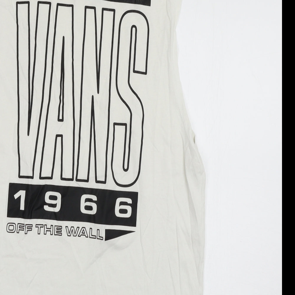 VANS Mens White  Jersey  T-Shirt Size L