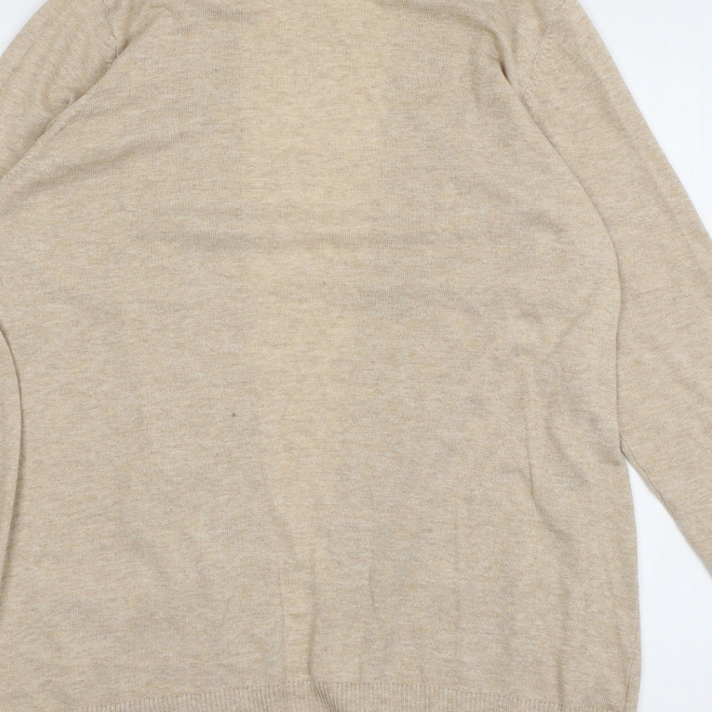 F&F Womens Beige  Knit Cardigan Jumper Size 12