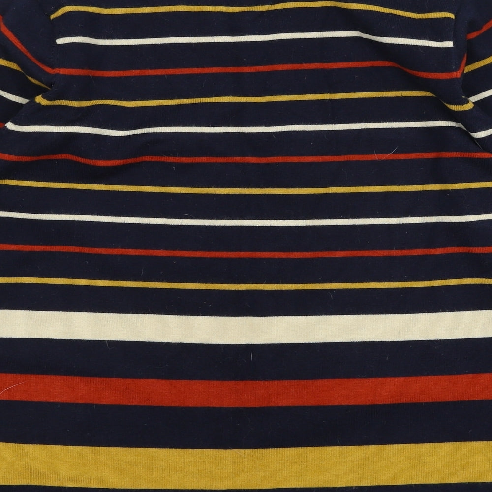 Isle Womens Blue Striped Knit Pullover Jumper Size 10