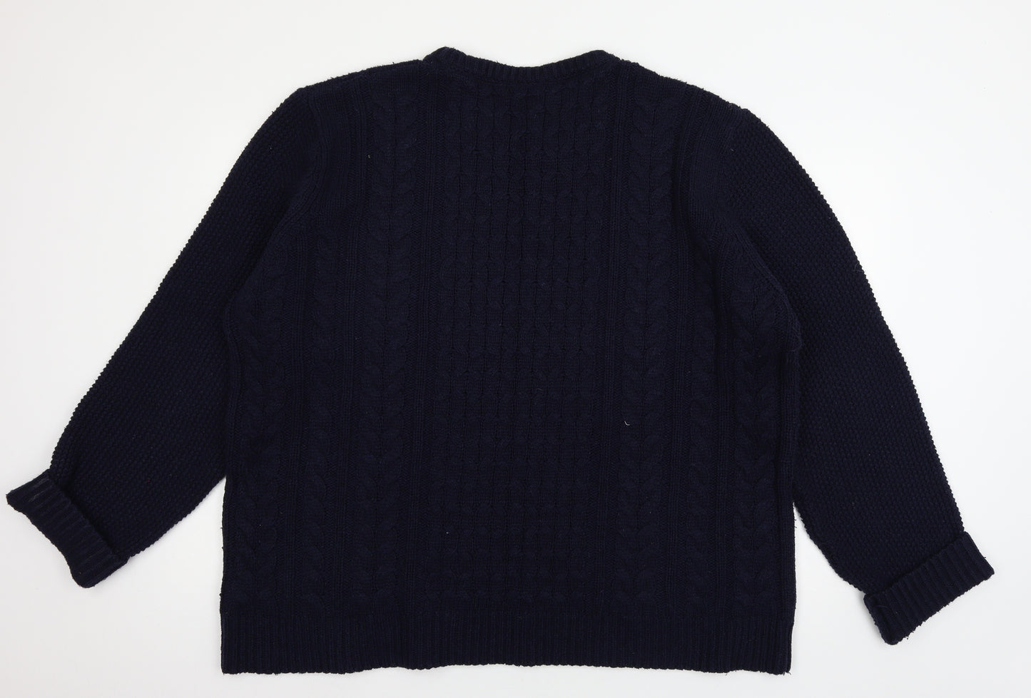 F&F Mens Blue  Knit Pullover Jumper Size 3XL