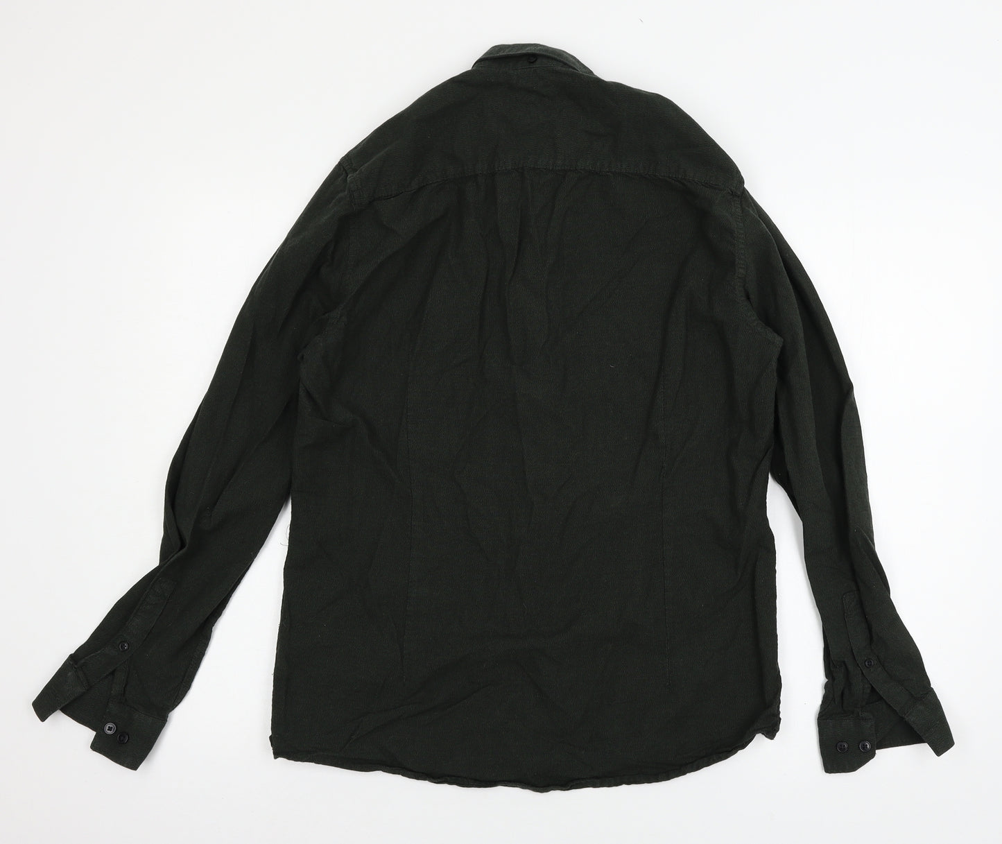 River Island Mens Green    Button-Up Size M