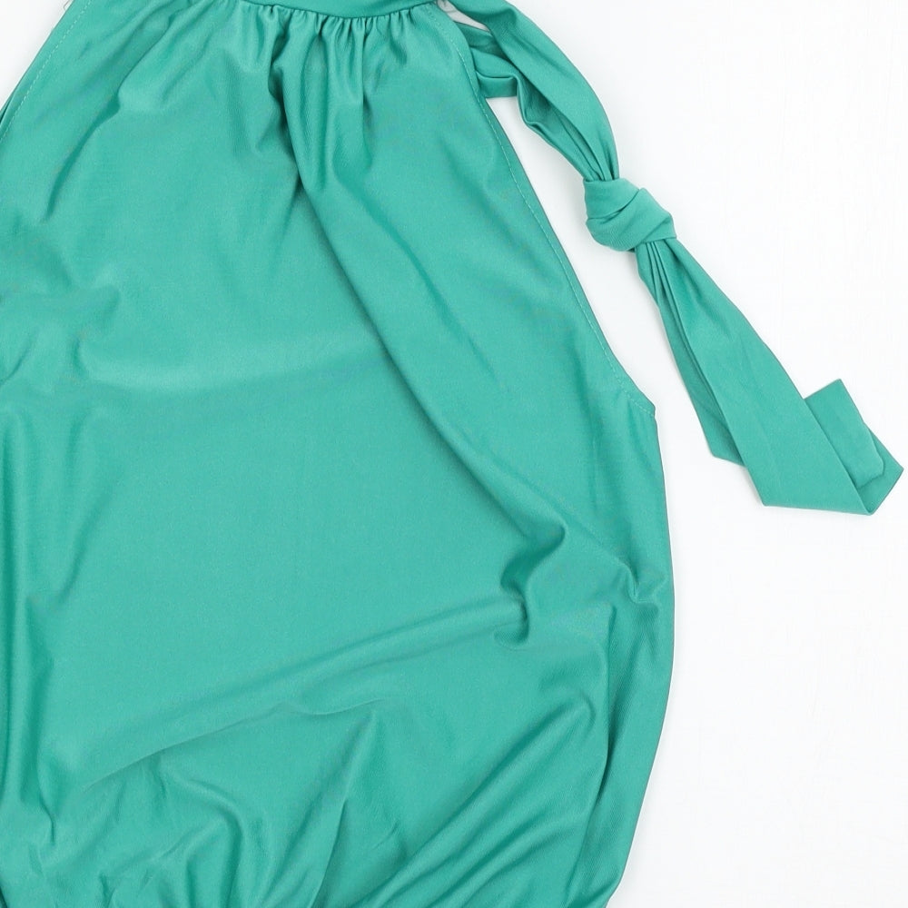 Preworn Womens Green  Jersey Basic Blouse Size L
